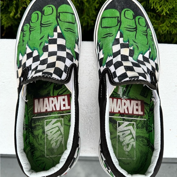 Limited Edition Hulk checkered Marvel vans size 7.5m 9w - Picture 5 of 7